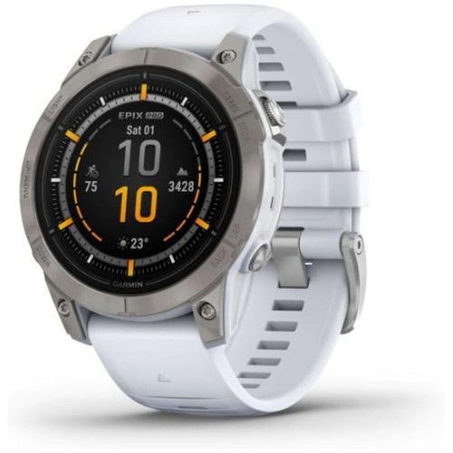 Garmin Epix Pro (Gen 2) Sapphire Edition, 47mm, Titanium / Stone White