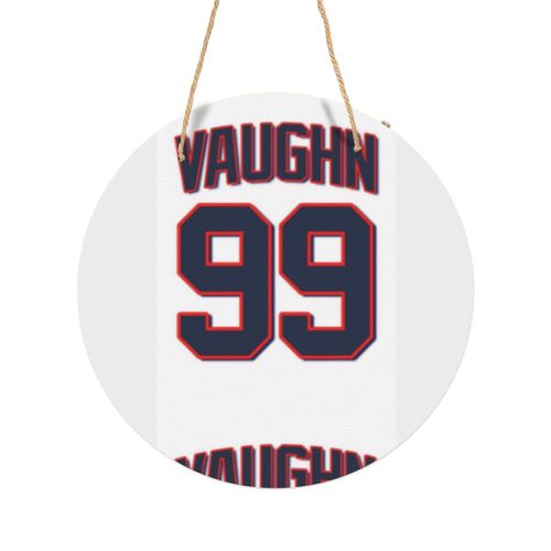 Panneau Métallique Rond CHEMISE EN JERSEY RICKY VAUGHN WILD THING en Aluminium 29cm - Impression Décorative Murale pour Maison, Bar, Café