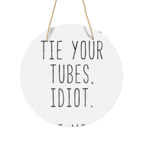 Panneau Métallique Rond Citation Attachez vos tubes, Idiot Paris en Aluminium 29cm - Impression Décorative Murale pour Maison, Bar, Café