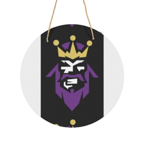 Panneau Métallique Rond LA Kings Retro 'Burger Kings' Logo Cadeau pour hommes et femmes, Cadeau fête des pères, Cadeau Hallo en Aluminium 29cm - Impression Décorative Murale pour Maison...