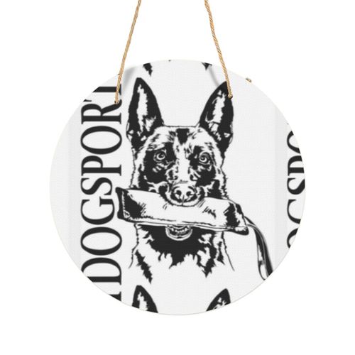 Panneau Métallique Rond Chien Malinois Belge Chiens Sports Canins Igp En Aluminium 29cm - Impression Décorative Murale Pour Maison, Bar, Café