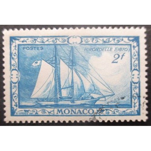 Monaco N°324 Yacht Hirondelle 1er Oblitéré