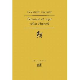 Personne Et Sujet Selon Husserl