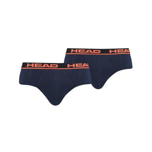 Head Brief Hommes, Lot De 2 - Culottes, Slips, Logo Taille, Coton Stretch Noir Xl (X-Large)