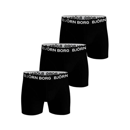 Björn Borg Boxershort Homme Paquet De 3 - Pantalon, Coton Stretch, Ceinture Avec Logo Noir M (Medium)