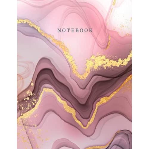 Notebook: College Ruled Lined Paper Notebook Journal - Large 8.5 X 11 Inches 110 Pages Cute Girly Marble Notebook | Soft Cover