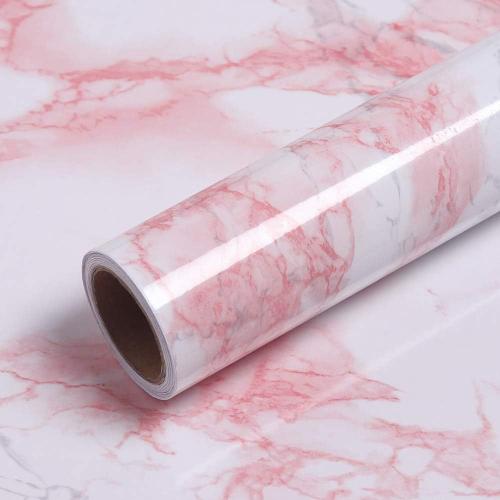 Papier Peint Marbre Rose 60cm ×200cm Papier Adhesif Pour Meuble Papier  Autocollant Meuble Cuisine Papier Peint Adhesif Mural Salon Papier Vinyle  Adhesif Imperméable Salle de Bain Chambre Deco