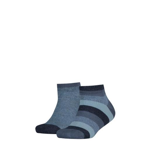 Tommy Hilfiger Chaussettes Pour Enfants, Lot De 2 - Basic Stripe, Rayures, 23-42 Bleu/Rouge 31-34