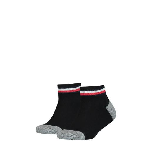 Tommy Hilfiger Chaussettes Pour Enfants, Lot De 2 - Iconic Sports, Semelle Éponge Blanc 35-38