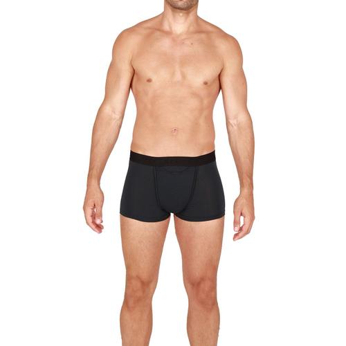 Hom Hommes Boxer Briefs H01 "Simon" - Slip, Micro Modal, Rayé Noir S (Small)