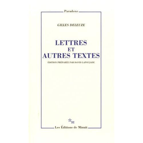 Lettres Et Autres Textes