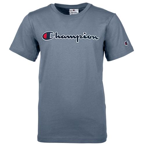 Champion T-Shirt Unisexe Enfants - Haut, Col Rond, Coton, Logo, Uni Vert Xs (X-Small)