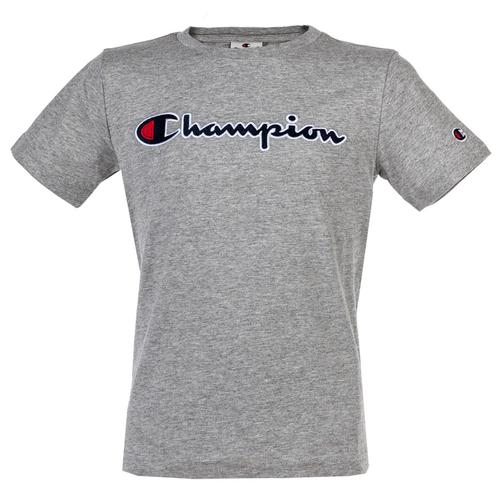 Champion T-Shirt Unisexe Enfants - Haut, Col Rond, Coton, Logo, Uni Vert Xs (X-Small)