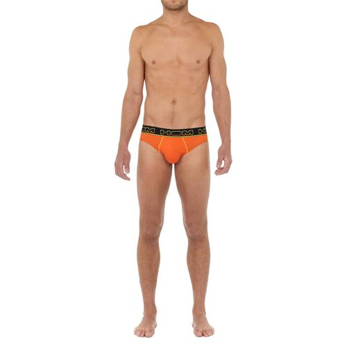 Hom Hommes Micro Brief - Rainbow Sport, Slip, Sous-Vêtements, Stretch Orange S (Small)