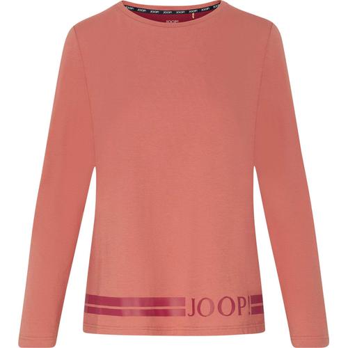 Joop ! Longsleeve Pour Femme - T-Shirt, Coton, Rudhals, Logo, Uni, Long Rouge S (Small)