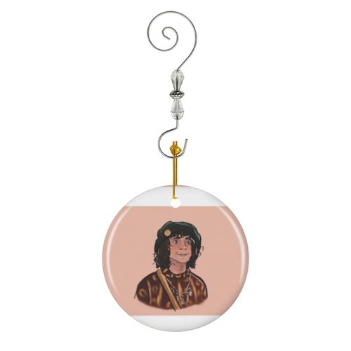 Ornements de Noël Bernard, mon premier coup de c?ur de Noël, mon bien-aimé... Le Père Noël en Céramique avec Crochet et Cristal- Décorations pour Sapin de Noël, Souvenirs