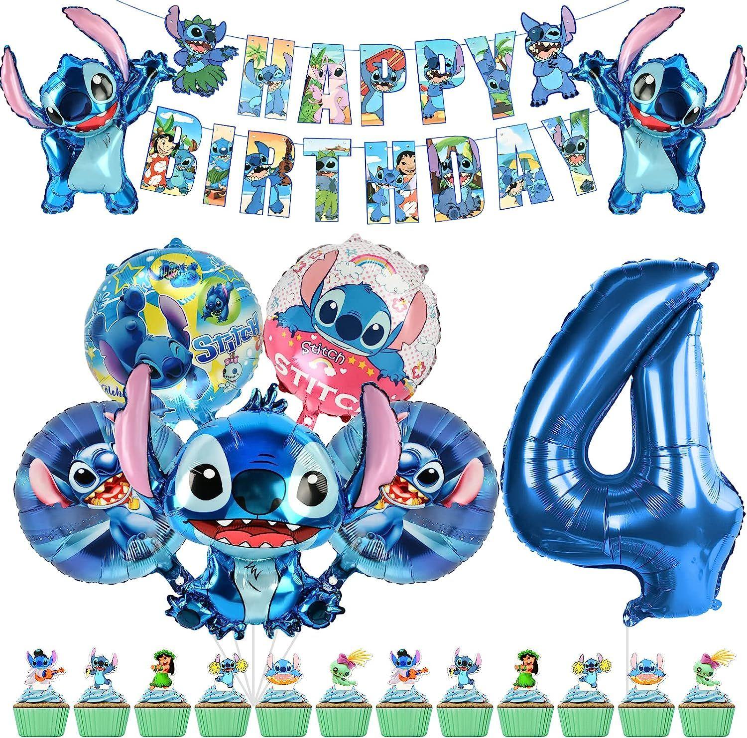 Stitch Ballon - 5 Pièces - Lilo & Stitch - Articles de fête - Anniversaire  