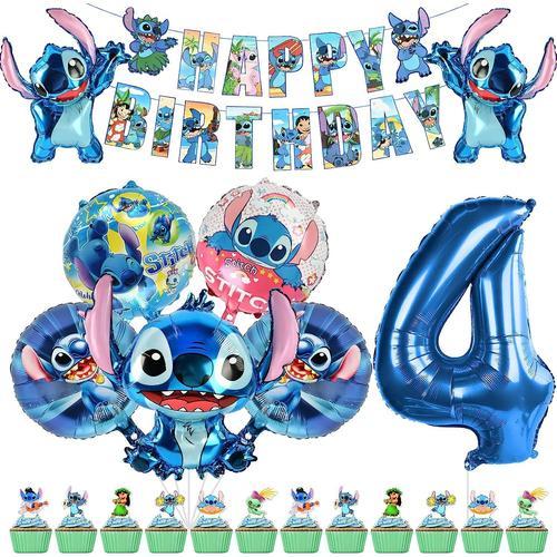 Stitch Thème Décoration d'anniversaire Ballons Bannières Gâteau