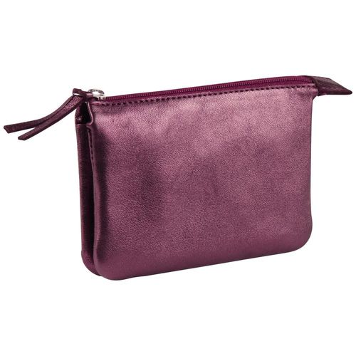 Pochette cuir CLAIREFONTAINE Cuirisé 2 compartiments cerise