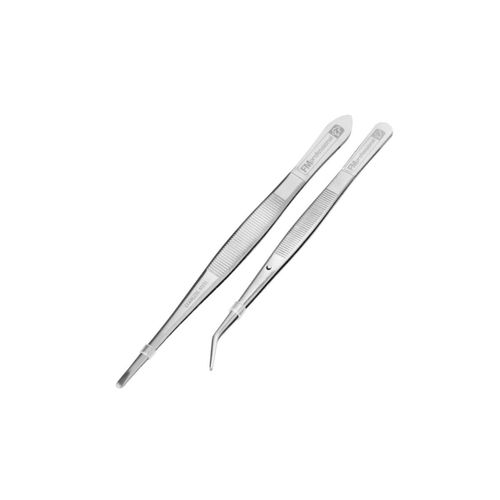 Fm Professional 21632 Lot De 2 Pinces De Précision Inox, Pince Cuisine Inox, Pince Alimentaire Cuisine, Ustensiles De Cuisine Inox, Pince De Precision, Acier Inoxydable, 18 Et 15,5 Cm