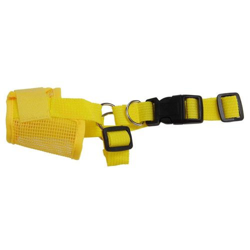 Muselière Anti-Aboiement Pour Chien,Maille Réglable,Couvre-Bouche Respirant Pour Animal De Compagnie,Collier De Muselières Pour Petits Et Grands Chiens,Accessoires Pour Chiens Dc05 - Type Yellow-Xl