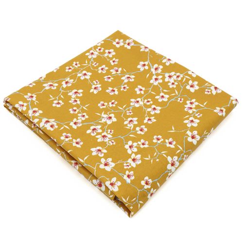 Chemin De Table Enduit 45x150 Cm Amandier Jaune Safran
