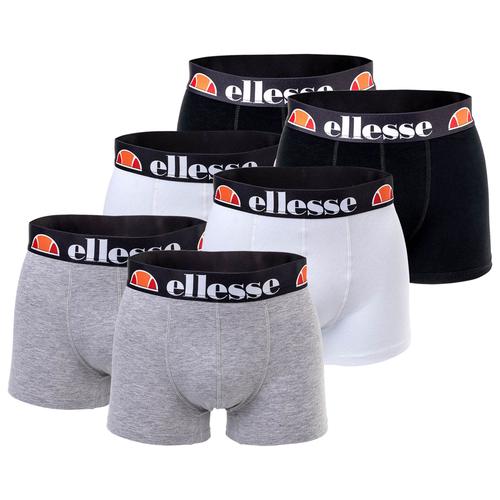 Ellesse Boxer Shorts Hommes Grillo, 3-Pack - Fashion Trunks, Logo, Coton Stretch Noir/Gris/Blanc L (Large)