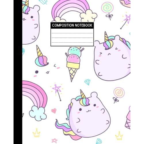 Composition Notebook: Cute Notebook With Kittens, 110 Lined Pages 7.5x9.25, Journal For Notes. Girls, Teens, Kids For School, Home, Office.