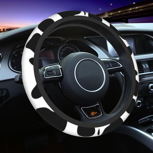 Protecteur de volant de voiture universel couvre-volant en cuir de veau  Orange Texture animale accessoires de voiture SUV