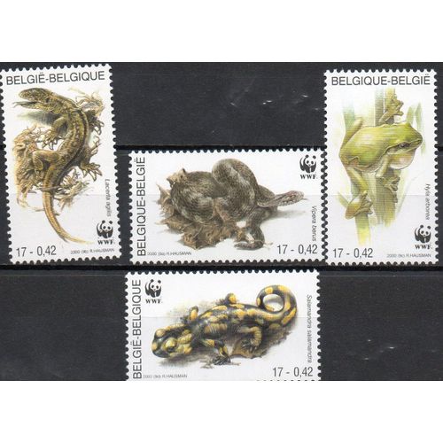 Belgique Timbres Espèces Menacées 2000 Wwf