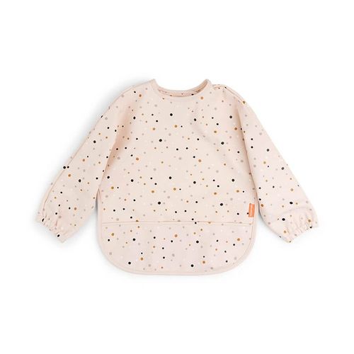 Bavoir À Manches Longues 6-18mois Happy Dots Rose - Done By Deer