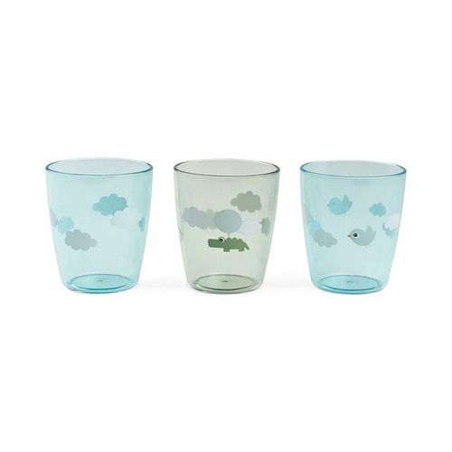 Lot De 3 Mini Verres Yummy Happy Clouds Vert - Bleu