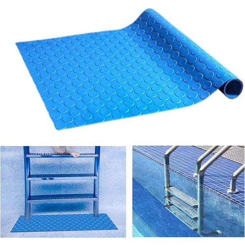 Tapis d'Échelle de Piscine Marchepied Antidérapant pour Piscine Hors Sol et Creusée (23 x 90 cm,Style 3)