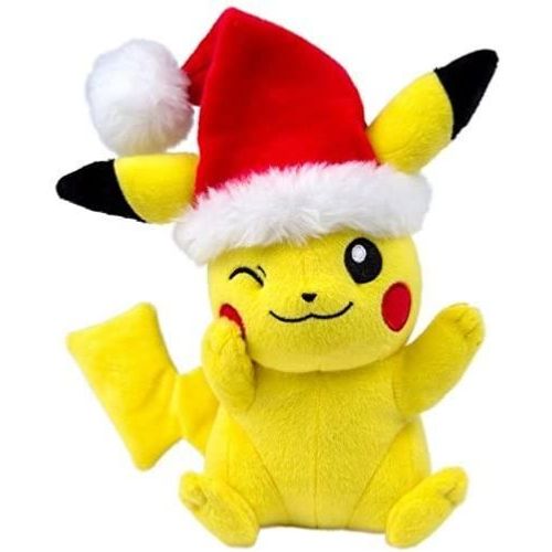 Peluche En Polyester Pokemon Pikachu Noel 20 Cm Environ 6232 / T19335 Pikachu Decoration Enfant