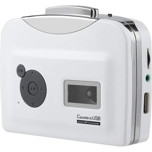 Convertisseur USB de cassettes en MP3, enregistreur stéréo portable de cassettes G/D, lecteur de cassettes, convertisseur numérique de cassettes en MP3 avec écouteurs pour Windows XP / Vista / 7