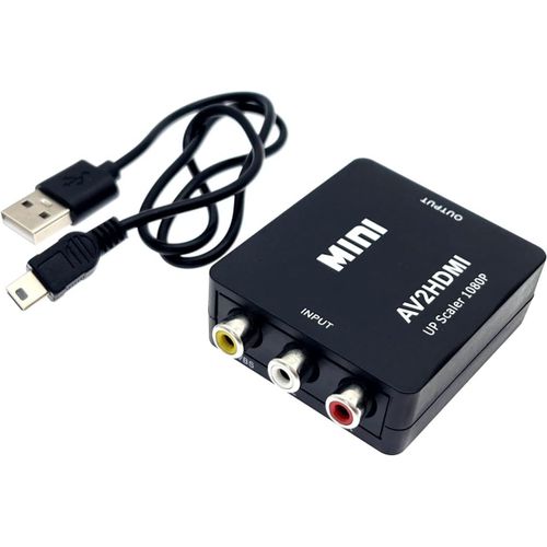 Adaptateur Convertisseur Rca Vers Hdmi, Convertisseur Audio Vidéo Composite Av Vers Hdmi 1080p, Avec Câble Usb, Pour Pc/Xbox/Tv/Stb/Vhs/Magnétoscope/Enregistreur Dvd Et Prend En Charge Pal/Ntsc
