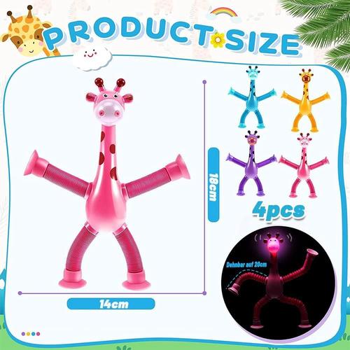 Jouets à ventouse pour enfants, Tubes pop, Fidget girafe