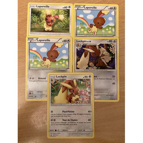 (3305) 3x Laporeille + 2x Lockpin (Pokemon)