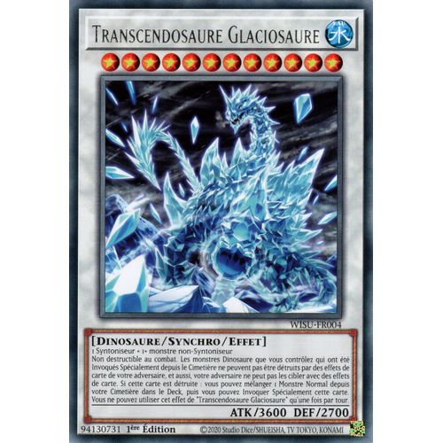 Yu Gi Oh Wisu Fr004 Transcendosaure Glaciosaure Rare