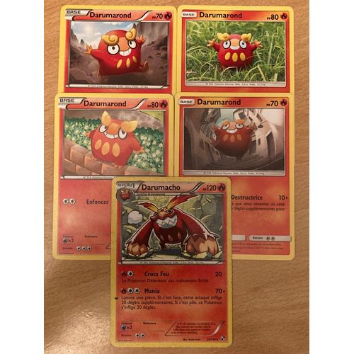 (3342) 4x Darumarond + Darumacho (Pokemon)