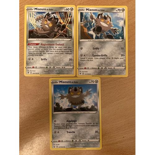 (3112) 3x Miaouss De Galar (Pokemon)