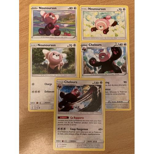 (3183) 3x Nounourson + 2x Chelours (Pokemon)