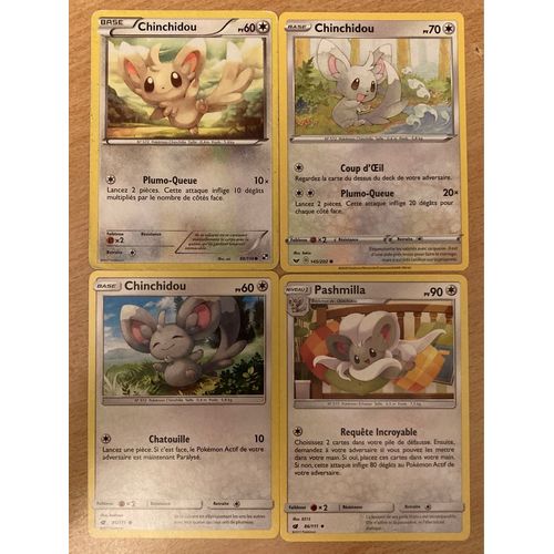 (3182) 3x Chinchidou + Pashmilla (Pokemon) 