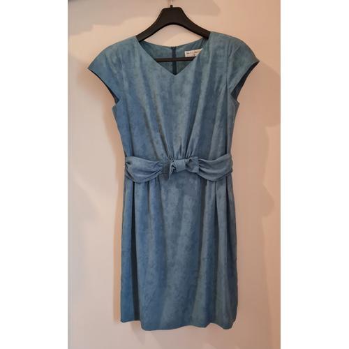 Robe Cocktail " Un Jour Ailleurs " T 42 Couleur Bleue