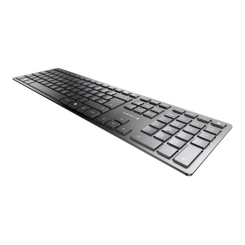 CHERRY KW 9100 SLIM - Clavier - sans fil - 2.4 GHz, Bluetooth 4.0 - QWERTZ - Allemand - commutateur : CHERRY SX - noir, argent