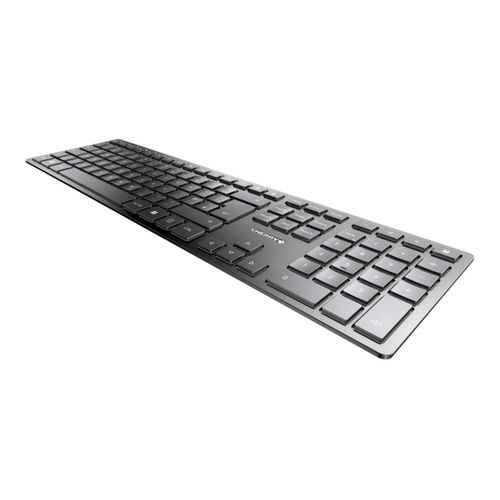 CHERRY KW 9100 SLIM - Clavier - sans fil - 2.4 GHz, Bluetooth 4.0 - Tchèque/Slovène - commutateur : CHERRY SX - noir, argent