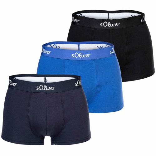 S.Oliver Boxers Pour Hommes, Paquet De 3 - Trunks, Hipsters, Coton Stretch Noir Xxl