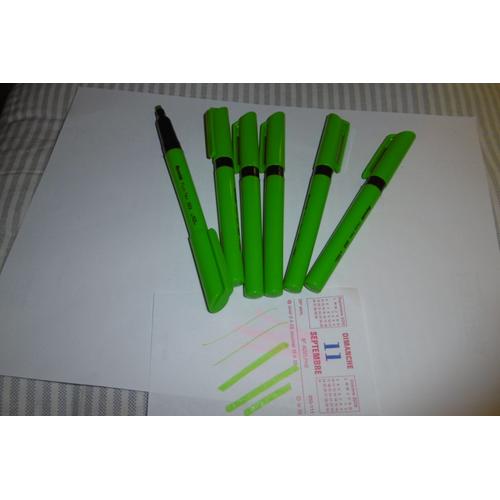 Surligneurs Fluo Pointe Biseautée Vert Reynolds 323104 Lot De 6