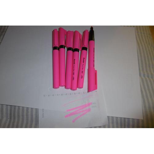 Surligneurs Fluo Pointe Biseautée Rose Reynolds 323105 Lot De 6