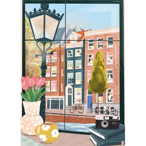 Amsterdam From A Coffee Shop - Puzzle 500 Pièces